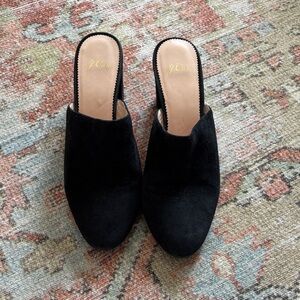 J. Crew Elegant Black Suede Mules